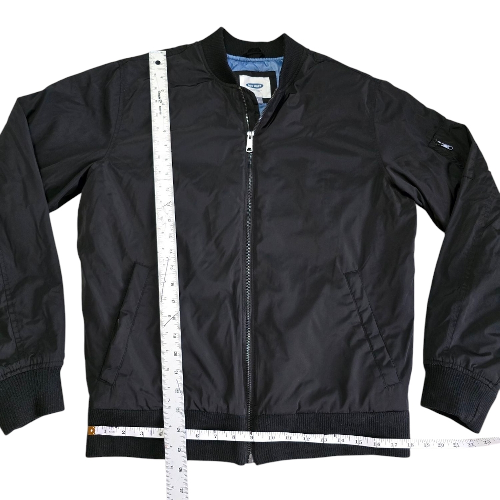 Old Navy Men's Black Bomber Jacket - Picture 7 of 9